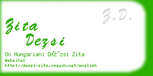 zita dezsi business card